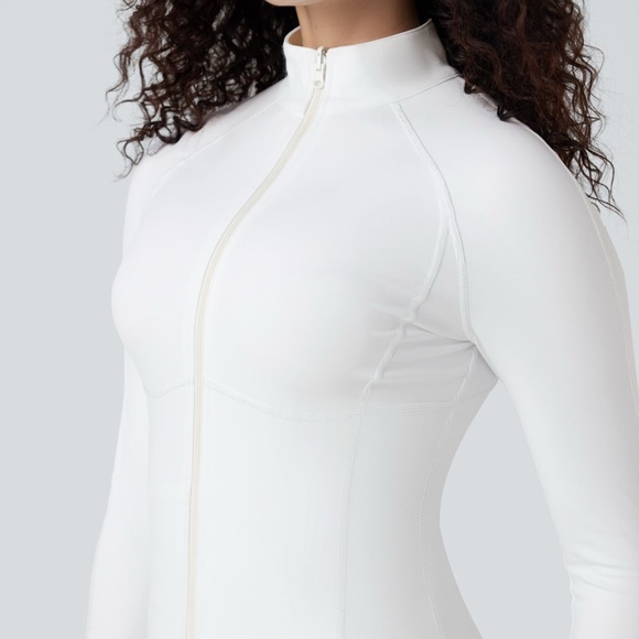 NEW! 2-pc Halara 3-in-1 Stand Collar Casual Cropped Puffer Coat & Thumb Holes! - Picture 11 of 13